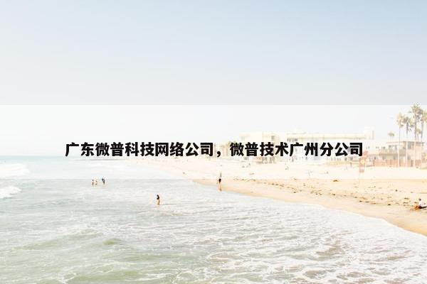 广东微普科技网络公司，微普技术广州分公司