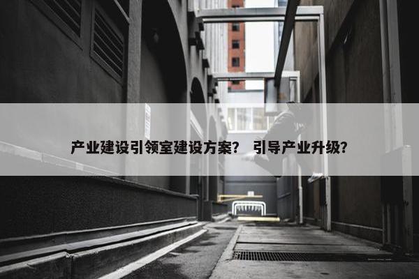 产业建设引领室建设方案？ 引导产业升级？