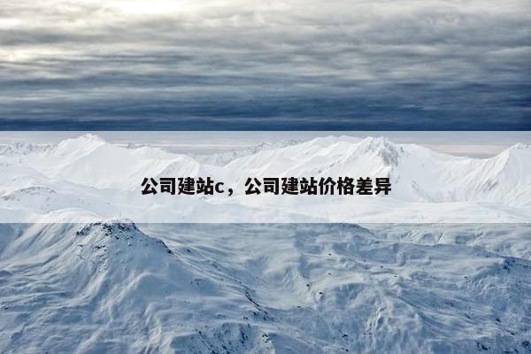 公司建站c，公司建站价格差异