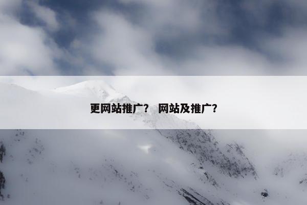 更网站推广？ 网站及推广？