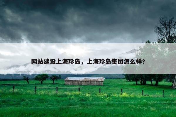 网站建设上海珍岛，上海珍岛集团怎么样?