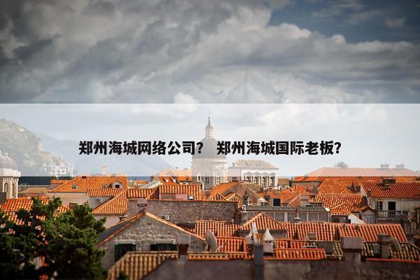 郑州海城网络公司？ 郑州海城国际老板？