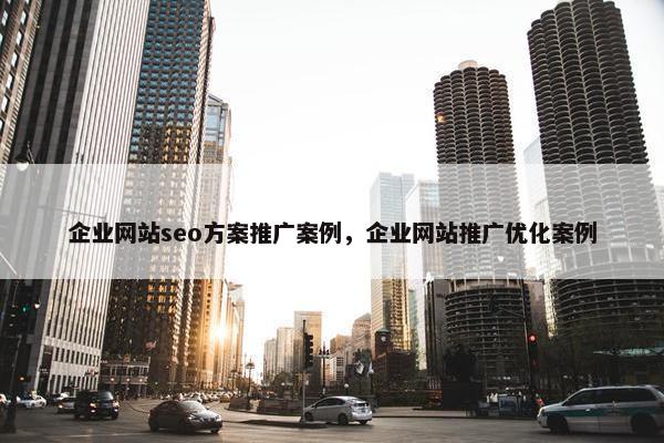 企业网站seo方案推广案例，企业网站推广优化案例