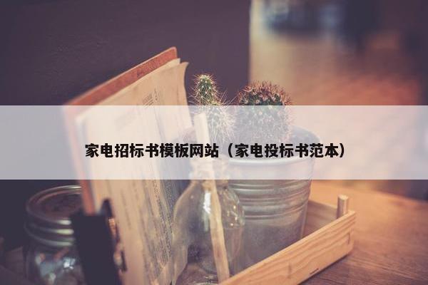 家电招标书模板网站（家电投标书范本）