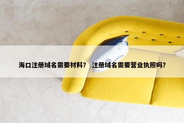 海口注册域名需要材料？ 注册域名需要营业执照吗？