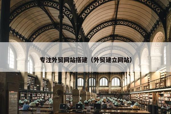 专注外贸网站搭建（外贸建立网站）