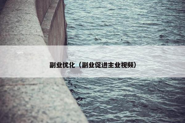 副业优化（副业促进主业视频）