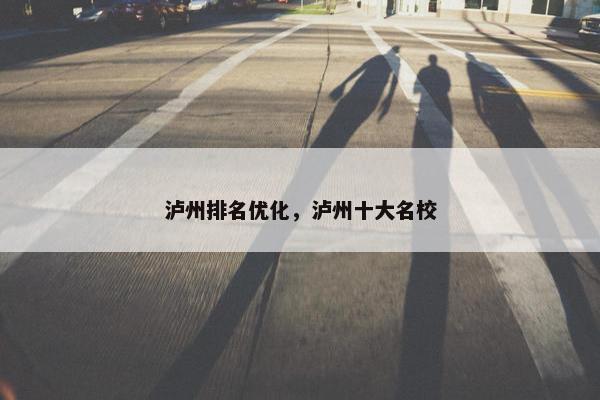 泸州排名优化，泸州十大名校