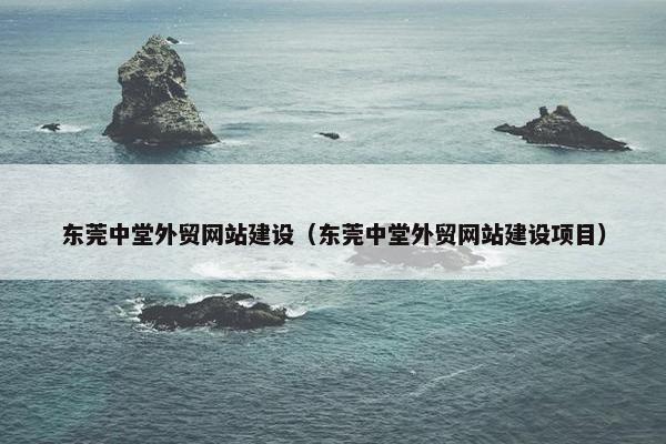 东莞中堂外贸网站建设（东莞中堂外贸网站建设项目）