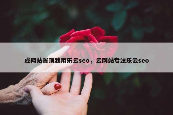 成网站置顶我用乐云seo，云网站专注乐云seo