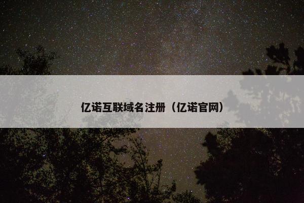 亿诺互联域名注册（亿诺官网）