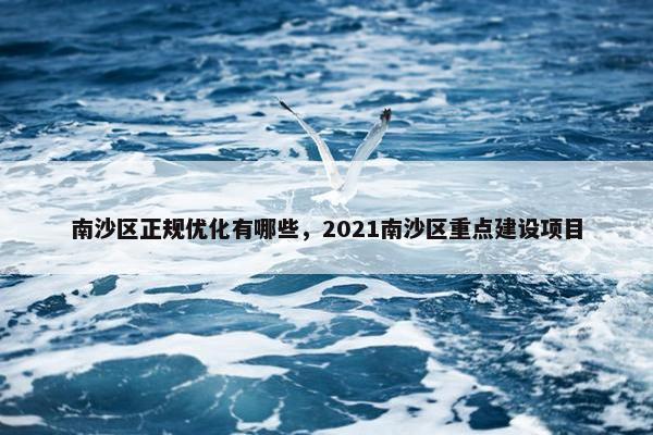 南沙区正规优化有哪些，2021南沙区重点建设项目