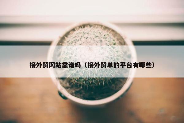 接外贸网站靠谱吗（接外贸单的平台有哪些）