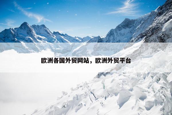 欧洲各国外贸网站，欧洲外贸平台