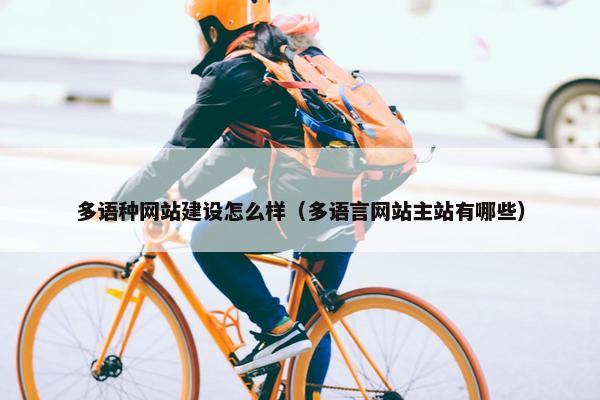 多语种网站建设怎么样（多语言网站主站有哪些）