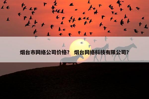 烟台市网络公司价格？ 烟台网络科技有限公司？