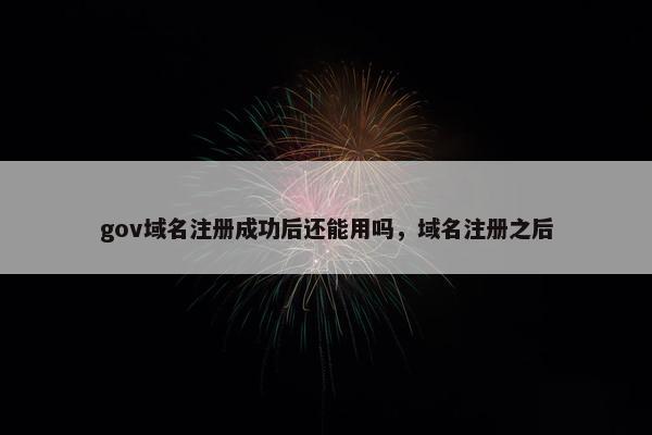 gov域名注册成功后还能用吗，域名注册之后