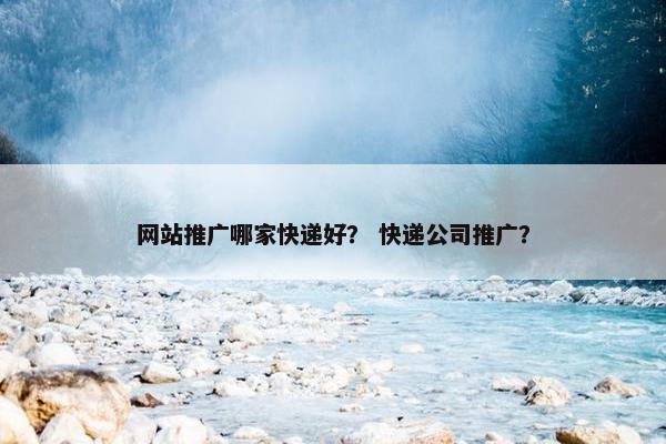 网站推广哪家快递好？ 快递公司推广？