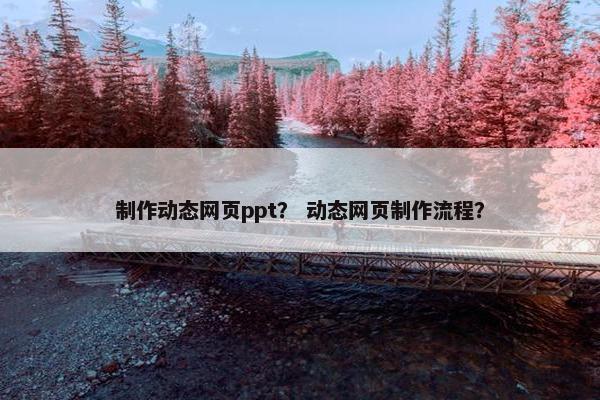 制作动态网页ppt？ 动态网页制作流程？