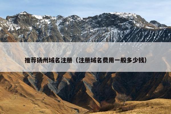 推荐扬州域名注册（注册域名费用一般多少钱）