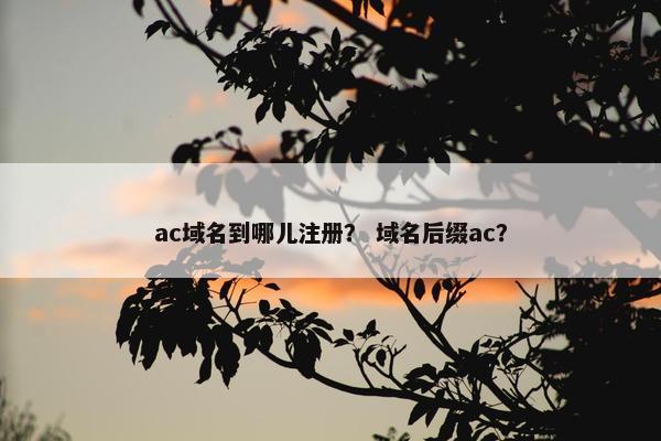 ac域名到哪儿注册？ 域名后缀ac？