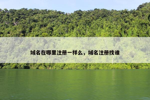域名在哪里注册一样么，域名注册找谁