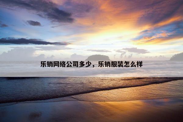 乐销网络公司多少，乐销服装怎么样