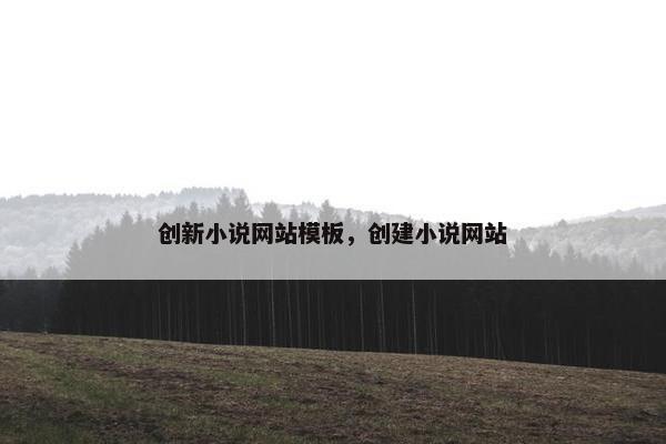 创新小说网站模板，创建小说网站
