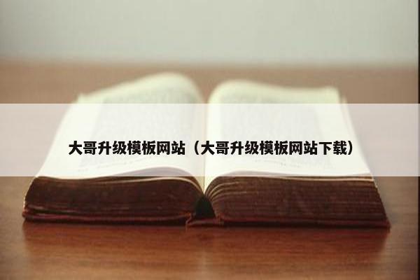 大哥升级模板网站（大哥升级模板网站下载）