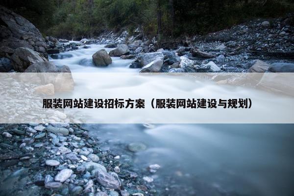服装网站建设招标方案（服装网站建设与规划）