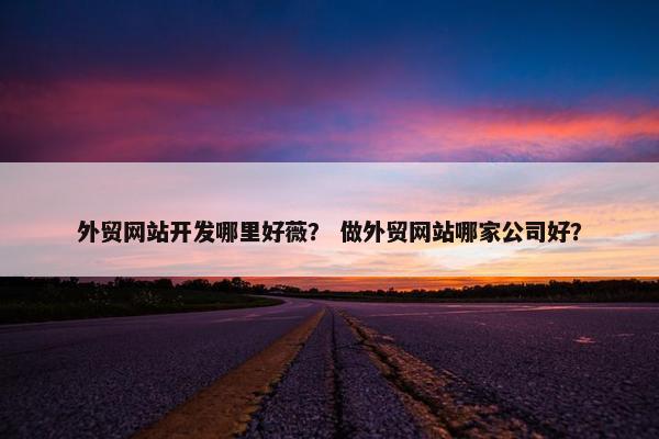 外贸网站开发哪里好薇？ 做外贸网站哪家公司好？