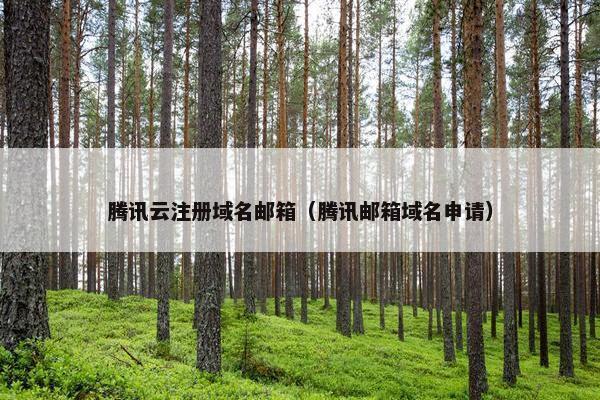 腾讯云注册域名邮箱（腾讯邮箱域名申请）