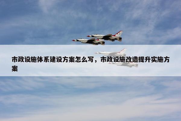 市政设施体系建设方案怎么写，市政设施改造提升实施方案