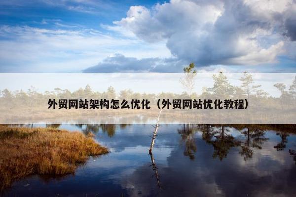 外贸网站架构怎么优化（外贸网站优化教程）