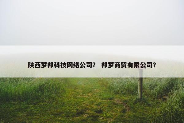 陕西梦邦科技网络公司？ 邦梦商贸有限公司？