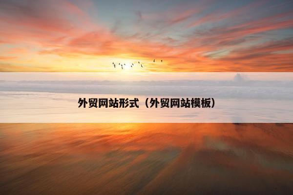 外贸网站形式（外贸网站模板）