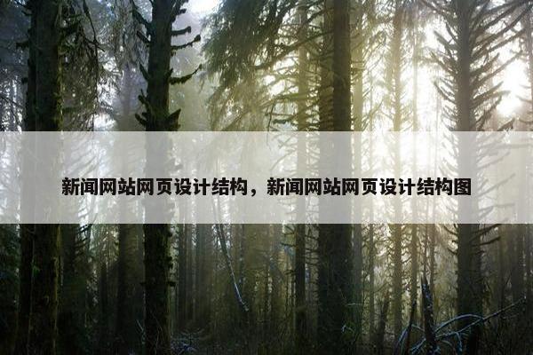 新闻网站网页设计结构，新闻网站网页设计结构图