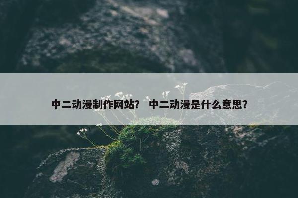 中二动漫制作网站？ 中二动漫是什么意思？