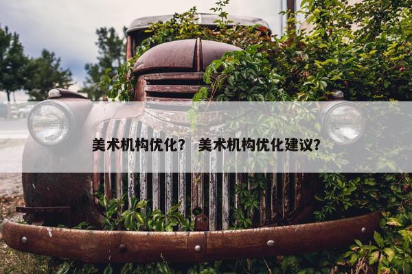 美术机构优化？ 美术机构优化建议？
