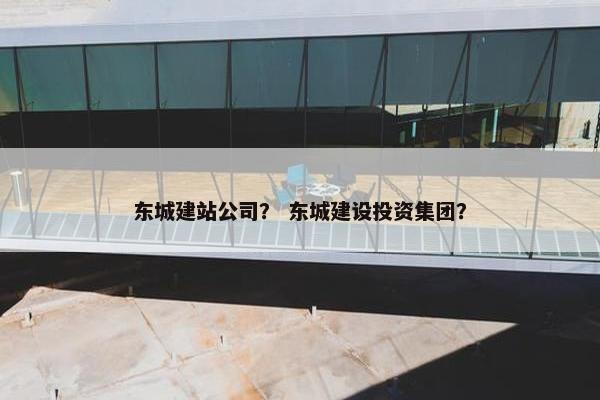 东城建站公司？ 东城建设投资集团？