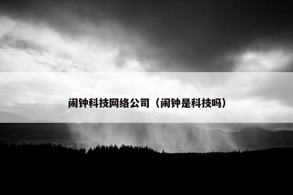 闹钟科技网络公司（闹钟是科技吗）