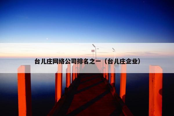 台儿庄网络公司排名之一（台儿庄企业）