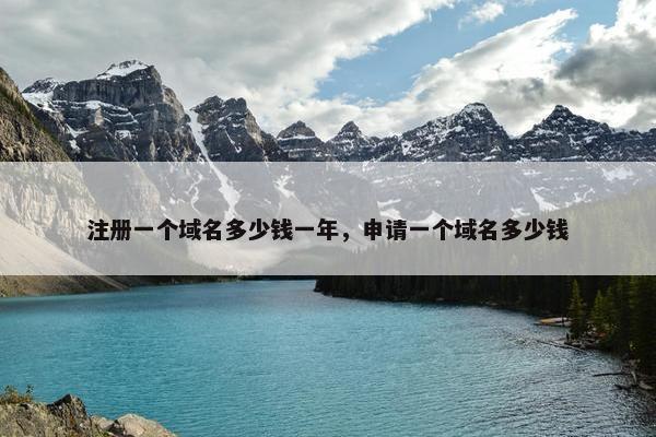 注册一个域名多少钱一年，申请一个域名多少钱