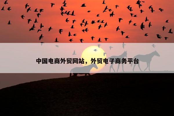 中国电商外贸网站，外贸电子商务平台