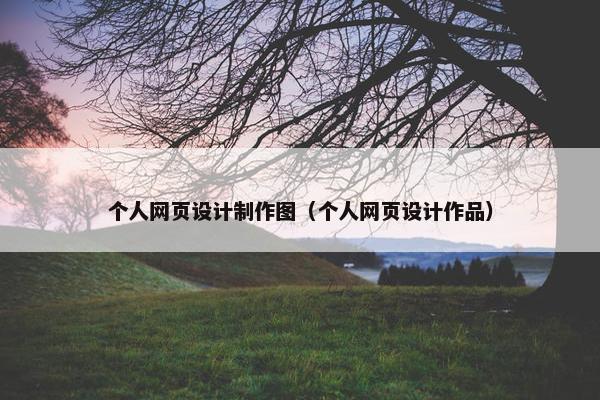 个人网页设计制作图（个人网页设计作品）