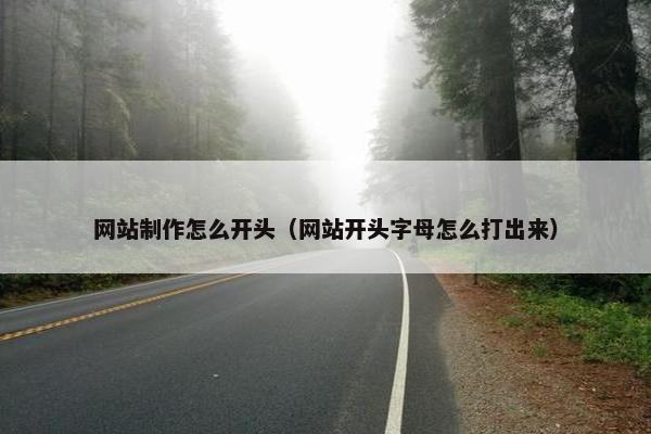 网站制作怎么开头（网站开头字母怎么打出来）
