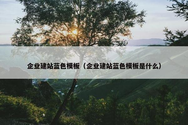 企业建站蓝色模板（企业建站蓝色模板是什么）