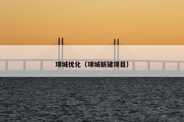 项城优化（项城新建项目）