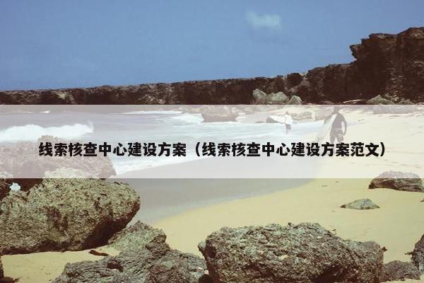 线索核查中心建设方案（线索核查中心建设方案范文）