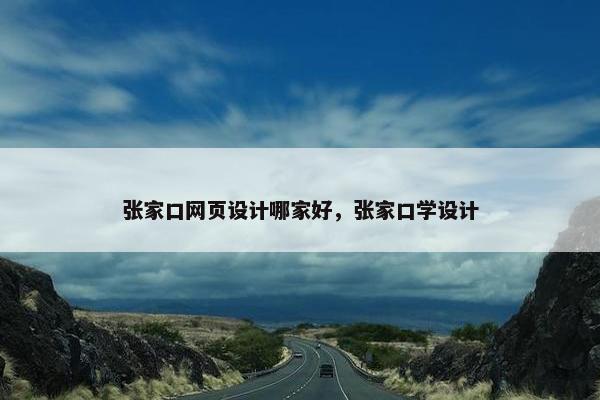 张家口网页设计哪家好，张家口学设计